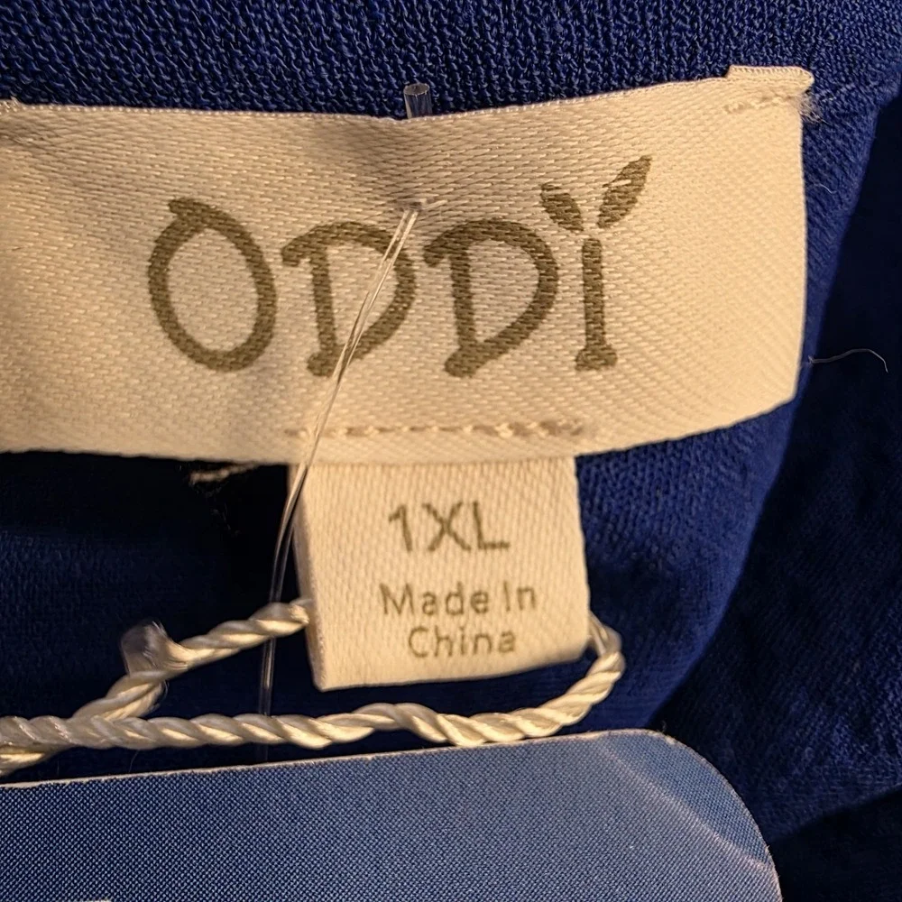 ODDY‎ Royal Blue Maxi Dress 1XL Plus Size Empire Waist Flowy Beach Resort NWT